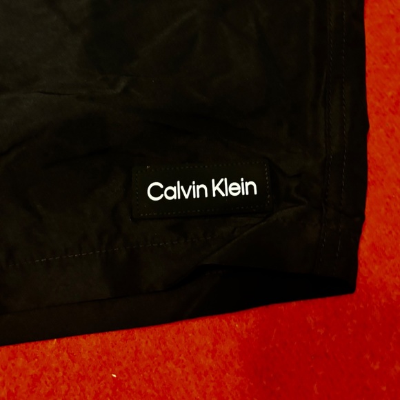 Calvin Klein black solid logo patch swim short NWT - Picture 4 of 14
